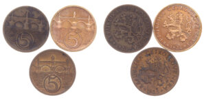 Sestava oběžných mincí 1918-1939