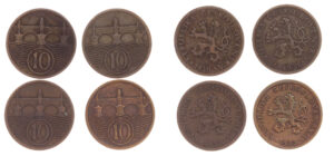 Sestava oběžných mincí 1918-1939