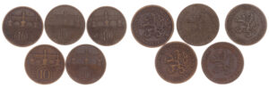 Sestava oběžných mincí 1918-1939
