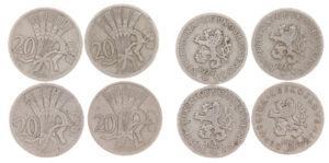 Sestava oběžných mincí 1918-1939