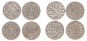 Sestava oběžných mincí 1918-1939